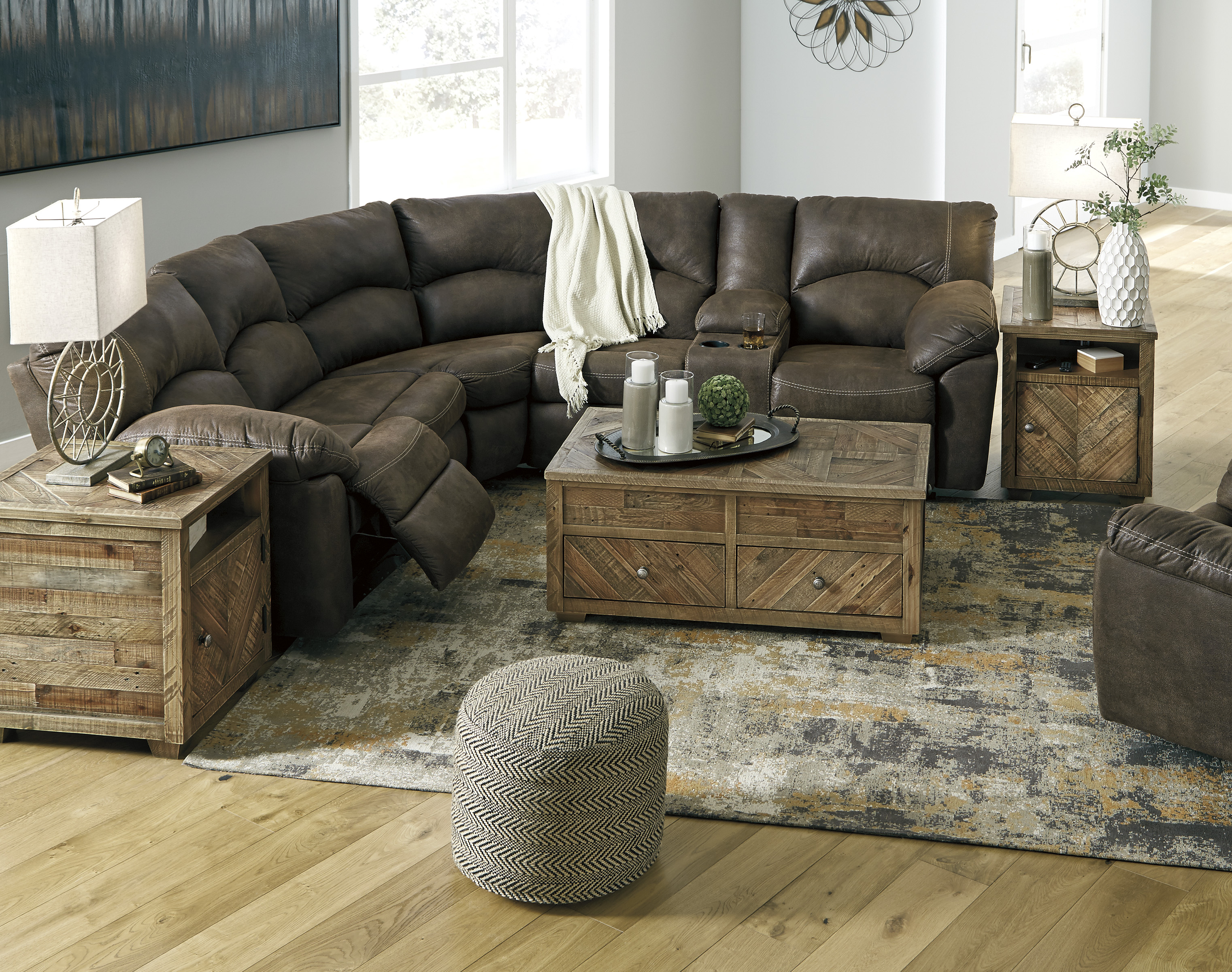 Leather Sectional at Superior Rent To Own.